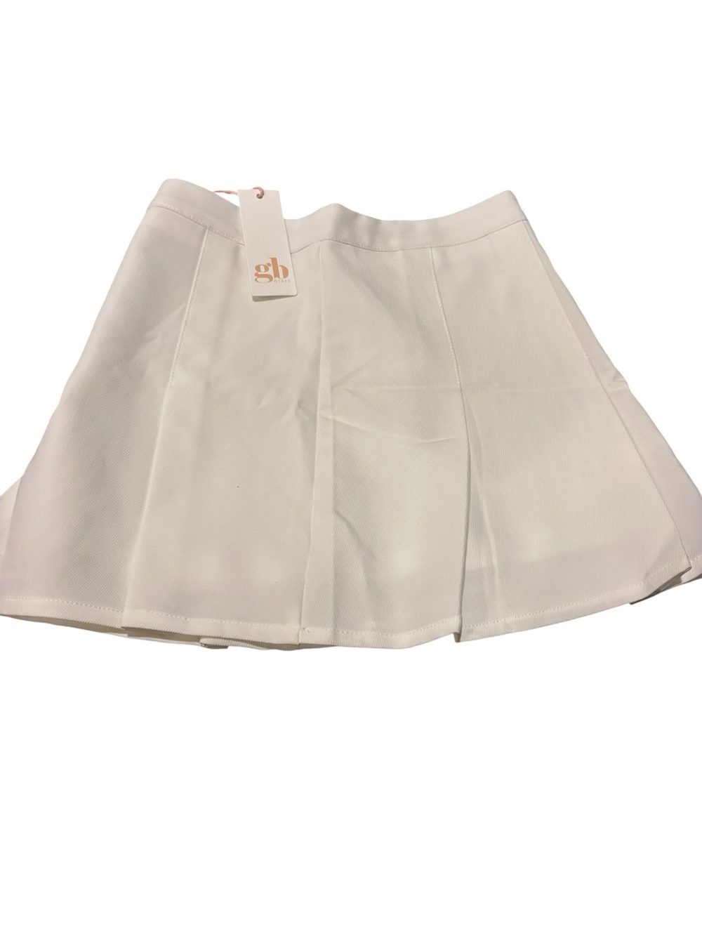 NWT GB Size 6x White Box Pleated Mini Tennis Skirt
